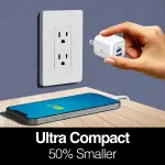 CARGADOR RÁPIDO VOLTA P40 DE DOS PUERTOS CON CABLE USB TIPO C ARGAC0155WT